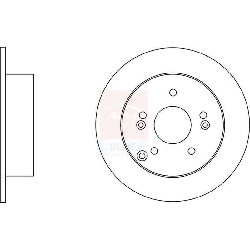 Apec 2 x Solid Brake Discs fits Kia Carens III 2006-2013 1.6 2.0