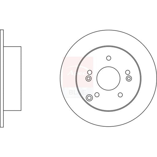 Apec 2 x Solid Brake Discs fits Kia Carens III 2006-2013 1.6 2.0