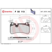 Brembo 4 x Rear Brake Pad Set fits Mercedes-Benz Clk 2006-2010 209.377 209.477
