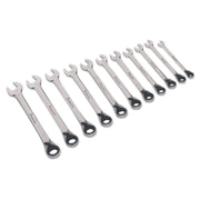Sealey Reversible Ratchet Combination Spanner Set 16pc Metric AK6381 Sealey - Dynamic Drive