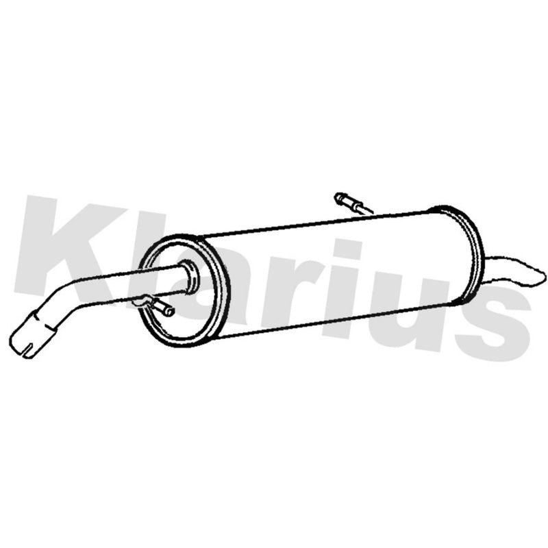 Klarius Box With Tail Pipe Rear fits Peugeot 207 2006-2013 1.6