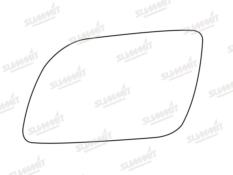 Summit Stick-On Standard Mirror Glass fits VW Polo 02 to 05 LHS Summit - Bars 4 Cars
