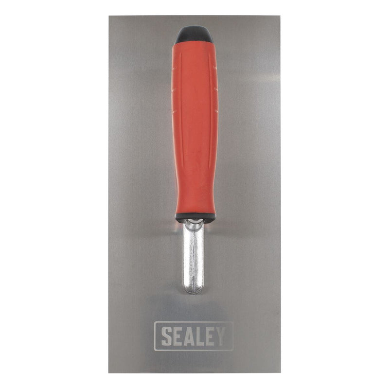 Sealey Stainless Steel Plastering Trowel with Rubber Handle 270mm T7800 Sealey - Dynamic Drive