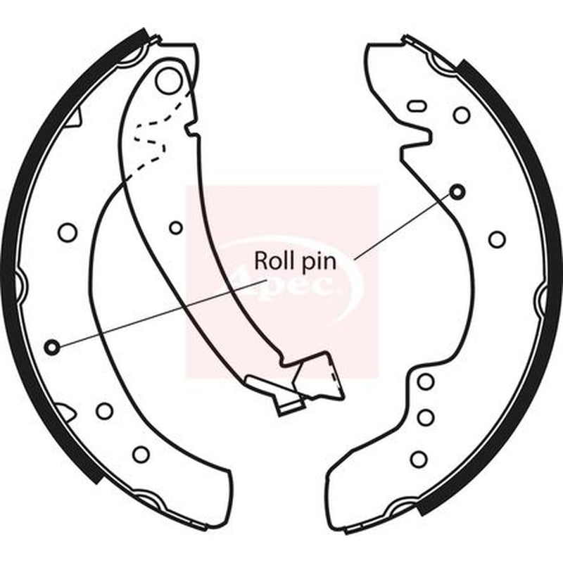 Apec Brake Shoe Set Axle Kit fits Citroën Relay I 1994-2002 1.9 2.0 2.5 2.8
