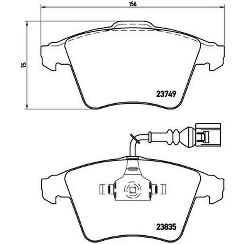 Brembo 4 x Front Brake Pad Set fits VW Touareg 2003-2010 2.5 3.0 3.2