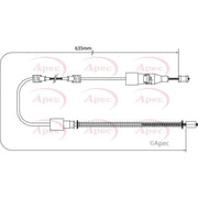 Apec Handbrake Cable Left Rear fits VW Polo 1982-1994 1.0 1.3