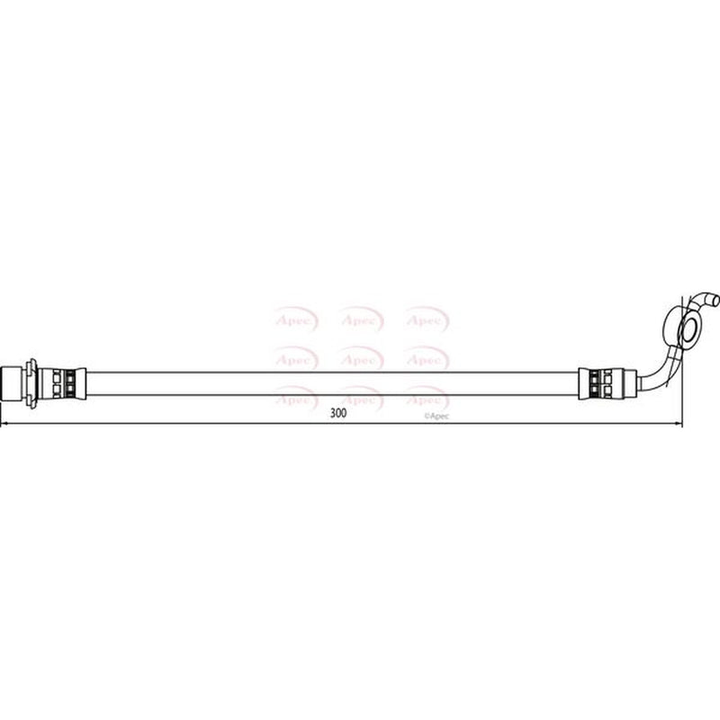 Apec Brake Hydraulic Hose Line Rear Right fits Toyota Harrier 2003-2013 2.4