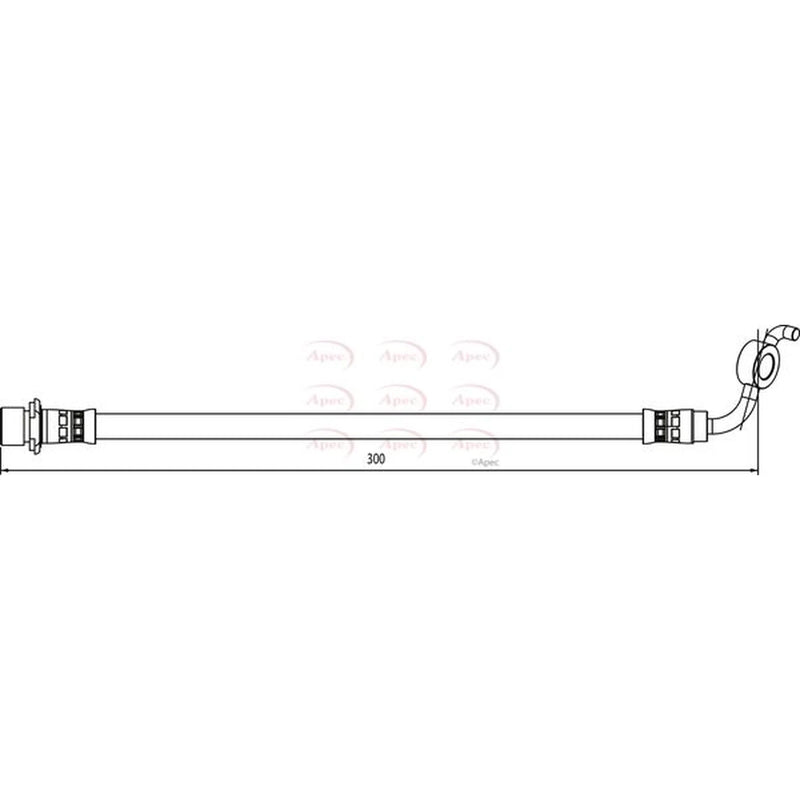 Apec Brake Hydraulic Hose Line Rear Right HOS4129