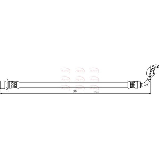 Apec Brake Hydraulic Hose Line Rear Right fits Toyota Harrier 2003-2013 2.4