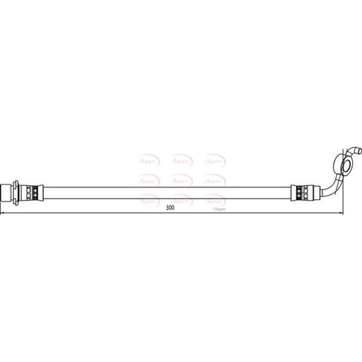 Apec Brake Hydraulic Hose Line Rear Right HOS4129