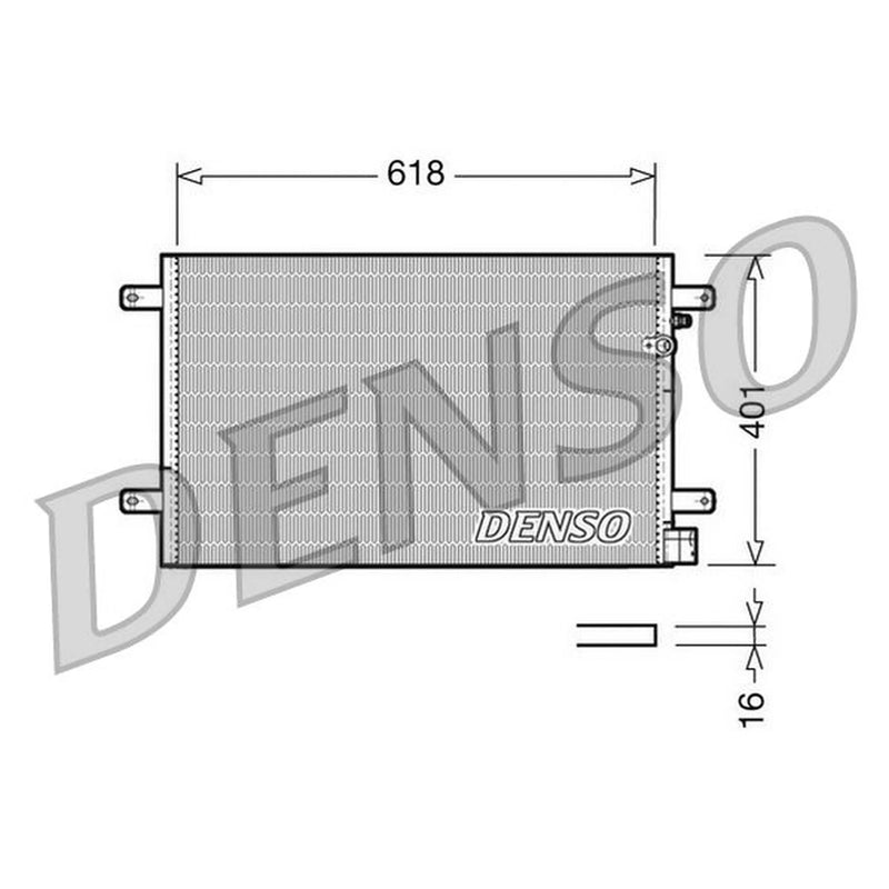 Denso Air Conditioning Condenser fits Audi A4 B6 2000-2005
