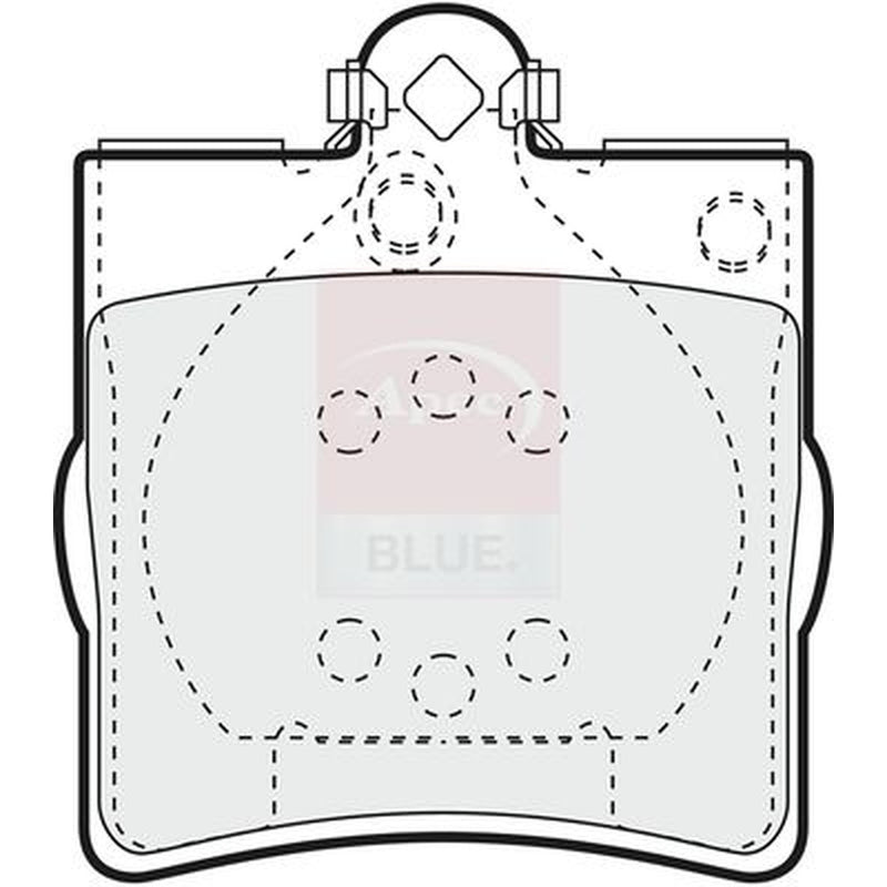 Apec Rear Brake Pad Set fits Chrysler Crossfire 2003-2008 3.2