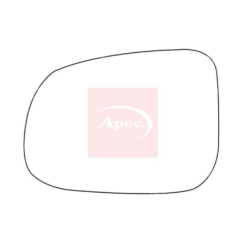 Apec Exterior Wing Mirror Glass Left fits Volvo S60 II 2010-2018