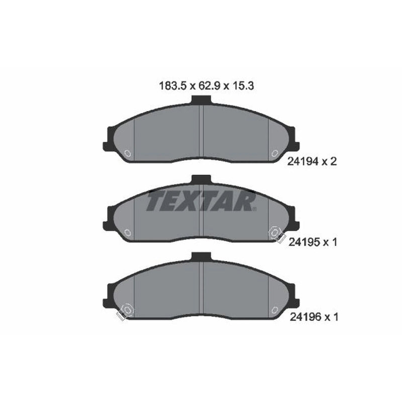 Textar Front Brake Pad Set 2419401