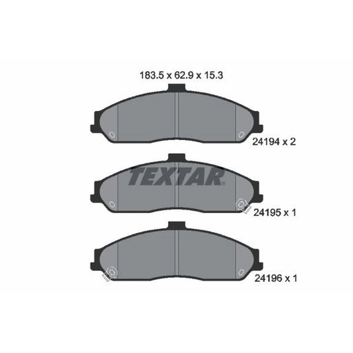 Textar Front Brake Pad Set 2419401