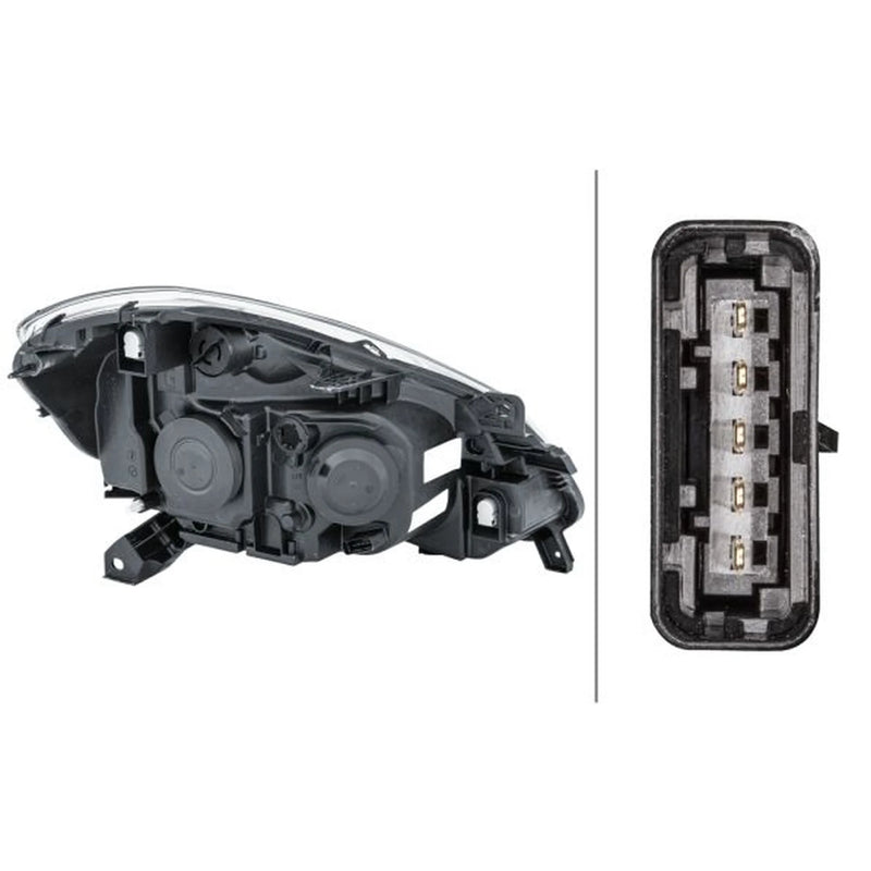 Hella Headlight Headlamp PY21W Left fits Renault Clio III 2005-2014