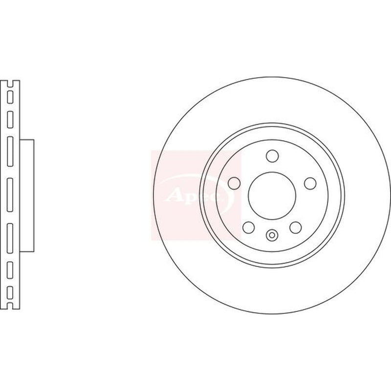 Apec 2 x Vented Brake Discs