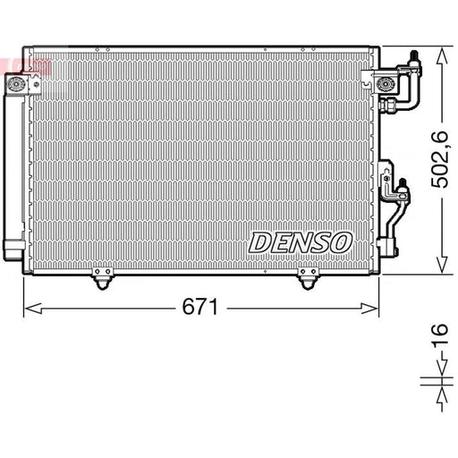 Denso Air Conditioning Condenser fits Mitsubishi Pajero 2000-2006 2.5 3.2