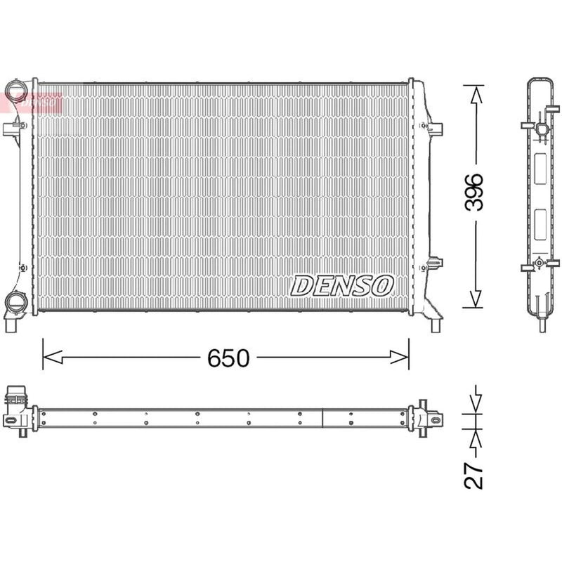 Denso Engine Radiator fits Audi A3 2003-2013 1.6