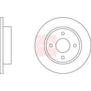 Apec 2 x Solid Brake Discs fits Nissan Micra II 1992-2003 1.0 1.3 1.4