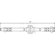 Apec Brake Hydraulic Hose Line Rear fits Alfa Romeo 147 2001-2010