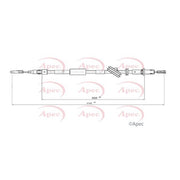 Apec Handbrake Cable Left Rear fits Mercedes-Benz Cls 2004-2010