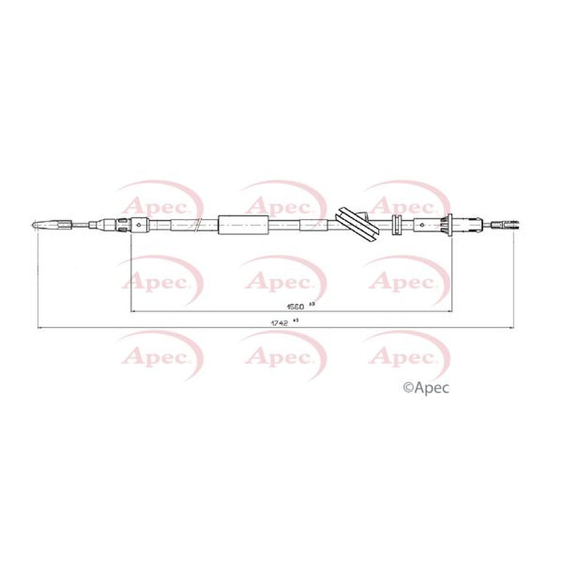 Apec Handbrake Cable Left Rear fits Mercedes-Benz Cls 2004-2010