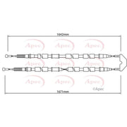 Apec Handbrake Cable Right Rear CAB1459