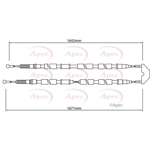 Apec Handbrake Cable Right Rear CAB1459