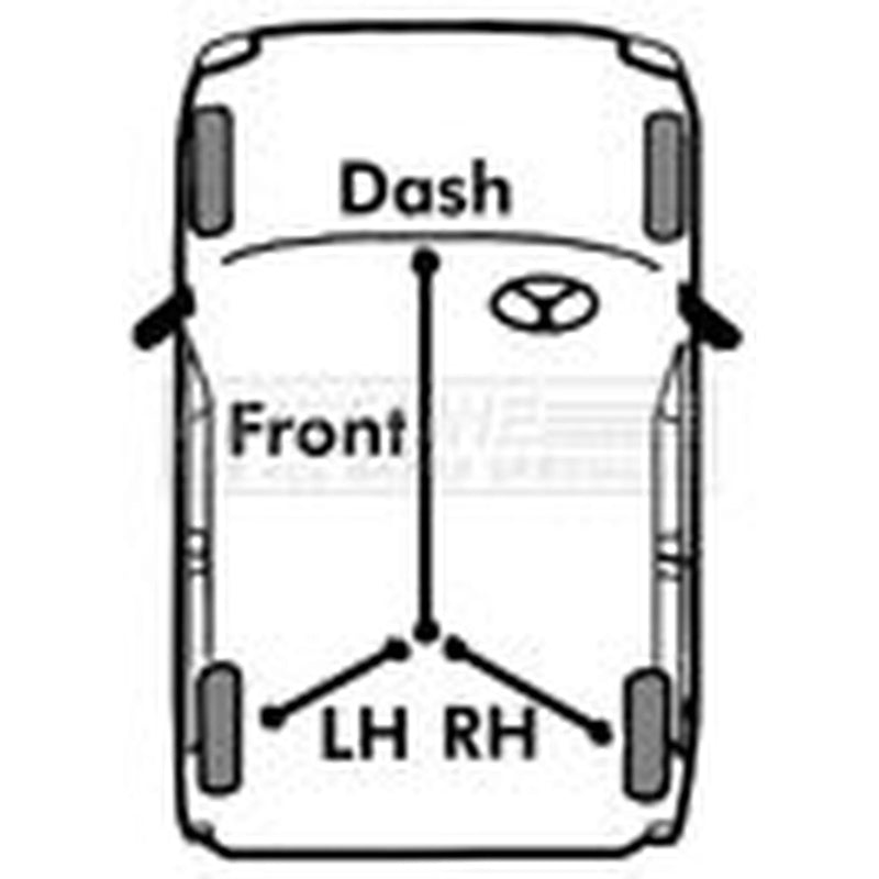 First Line Handbrake Cable Left Rear fits Mitsubishi L200 1996-2007 2.5 2.8 3.0