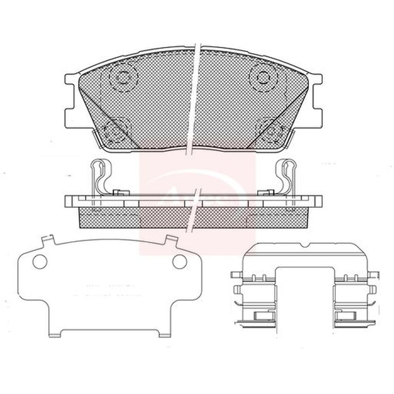 Apec Front Brake Pad Set PAD2530