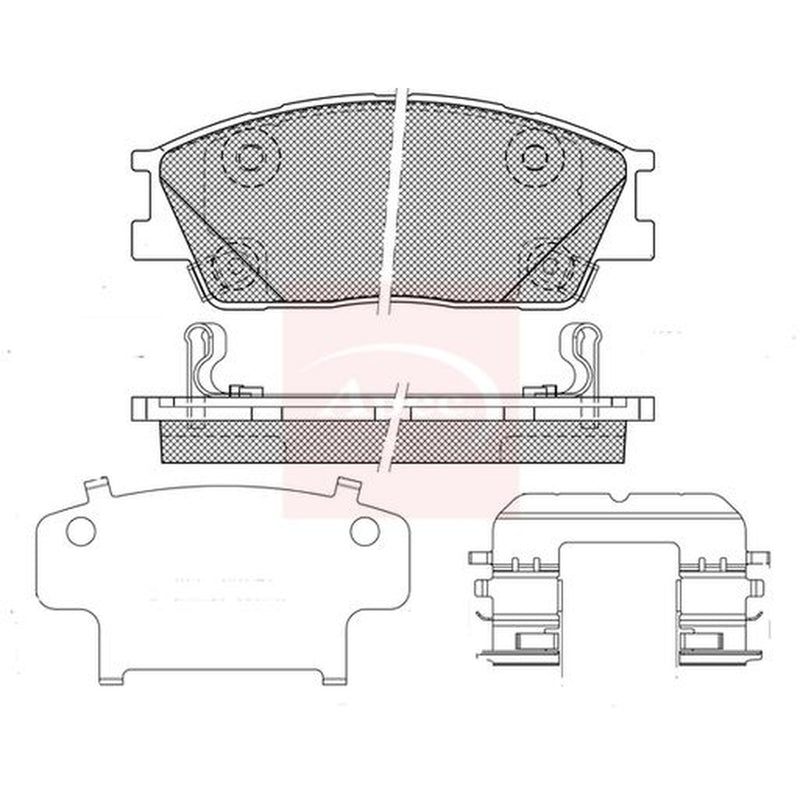 Apec Front Brake Pad Set fits Kia Soul III 2019 on 1.6 2.0