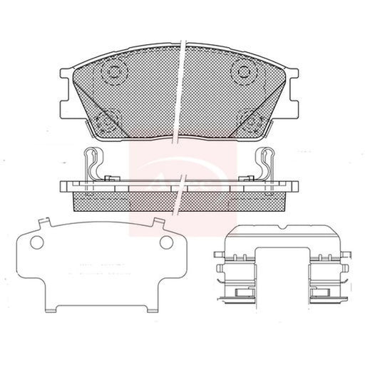 Apec Front Brake Pad Set PAD2530