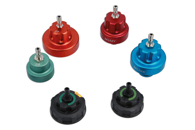 Laser Cooling Pressure Test Cap Set 6pc - for EV/Hybrid/ICE Laser - Town Tools