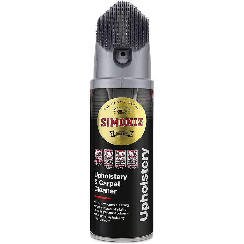 2x Simoniz Car Upholstery Fabric & Carpet Cleaner Foam Stain Remover Brush 400ml Simoniz  - Dynamic Drive