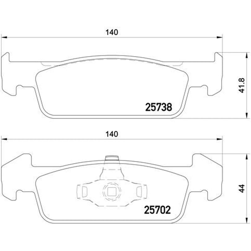 Brembo 4 x Front Brake Pad Set fits Dacia Logan II 2012 on 1.2
