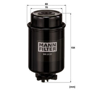 MANN-FILTER Fuel Filter Element fits John Deere Series 6020 2002-2007