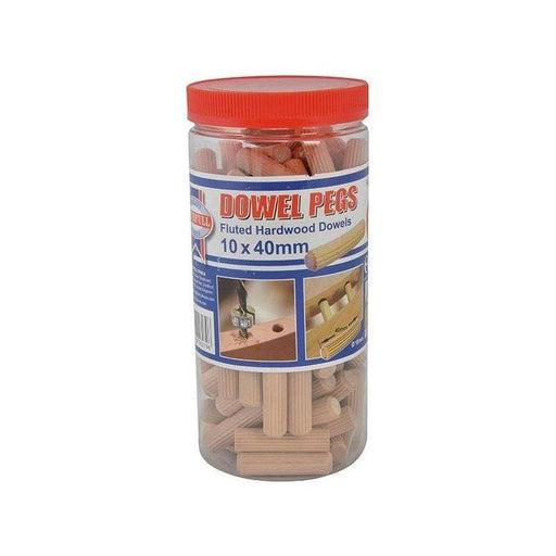 Faithfull Wood Dowels Fluted 40 x 10mm (Tub 100) Faithfull - NN4 Online