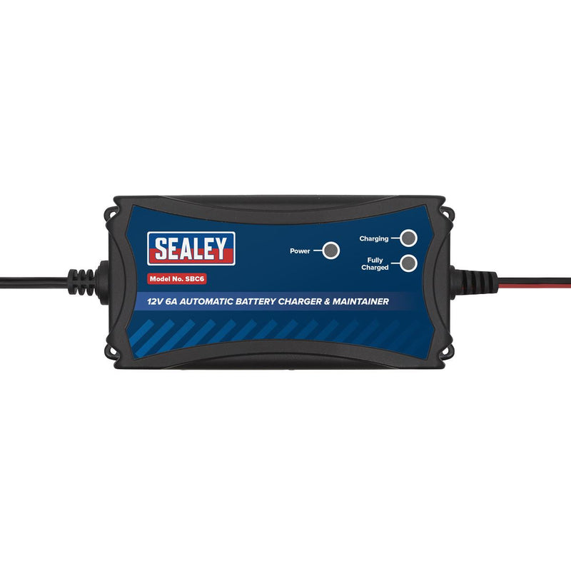 Sealey Battery Maintainer Charger 12V 6A Fully Automatic SBC6 Sealey - Dynamic Drive