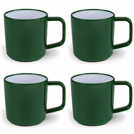 Kampa ABS Plastic Anti Slip Base Heat Resistant Camping Mug Set Fern Green