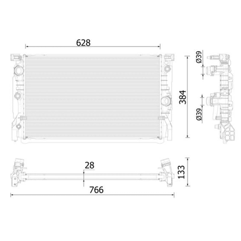 Mahle Engine Radiator fits BMW 5 2016-2023