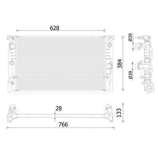 Mahle Engine Radiator fits BMW 5 2016-2023