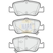 NAPA Rear Brake Pad Set fits Toyota Auris 2006-2018 1.2 1.3 1.33 1.4 1.5 1.6