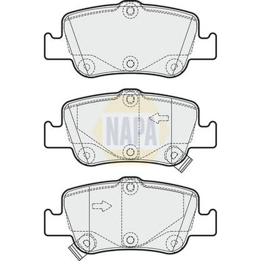 NAPA Rear Brake Pad Set fits Toyota Auris 2006-2018 1.2 1.3 1.33 1.4 1.5 1.6