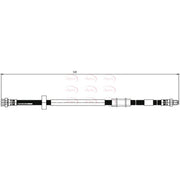 Apec Brake Hydraulic Hose Line Front fits Fiat Idea 2003-2005 1.2 1.3 1.4 1.9