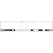 Apec Brake Hydraulic Hose Line Front HOS3809