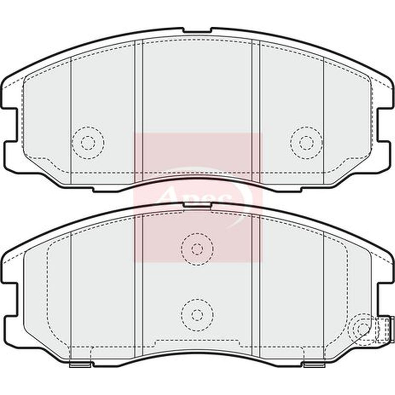 Apec Front Brake Pad Set fits Chevrolet Captiva 2006-2011 2.0 2.2 2.4
