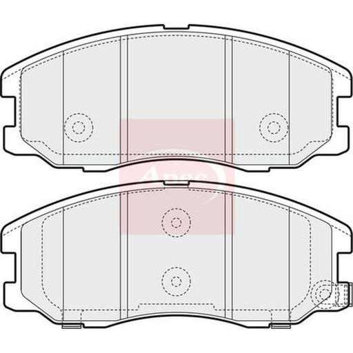 Apec Front Brake Pad Set fits Chevrolet Captiva 2006-2011 2.0 2.2 2.4