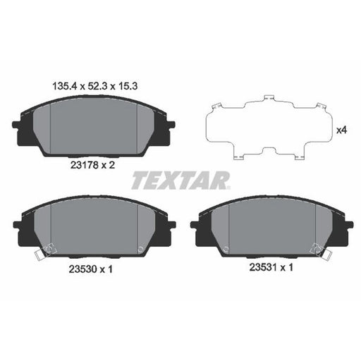 Textar Front Brake Pad Set 2317801