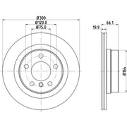 Mintex 2 x Vented Rear Brake Discs MDC2656-x2